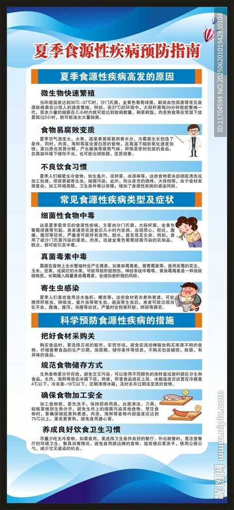 夏季健康教育知识展架