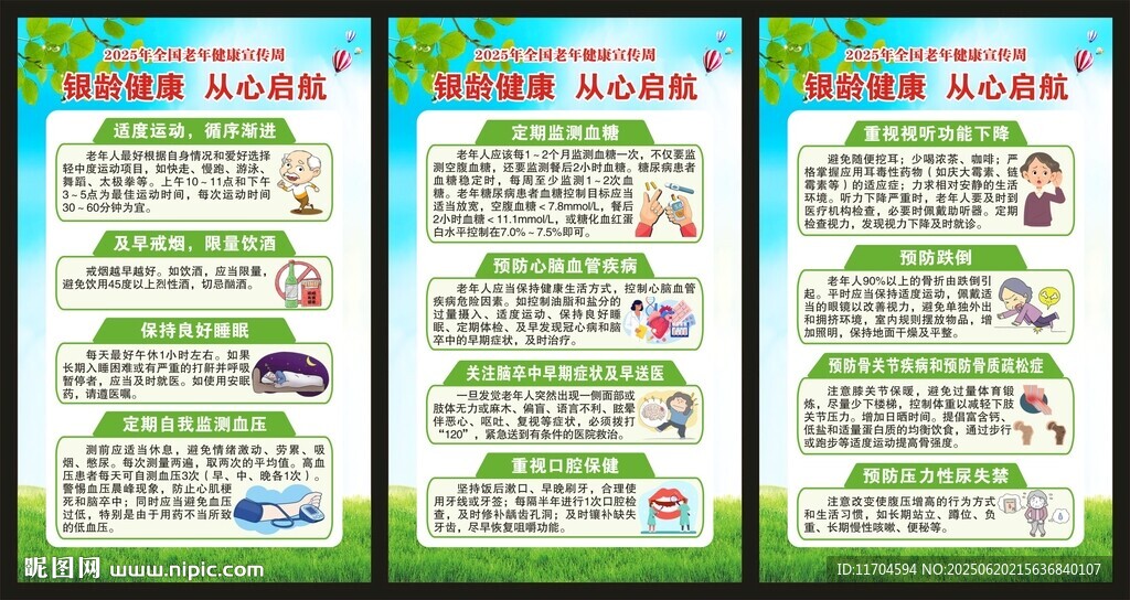全国老年健康宣传周展板