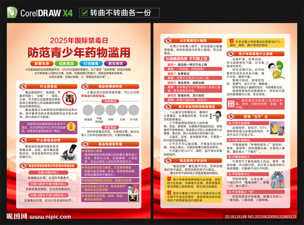 全民禁毒宣传月宣传单