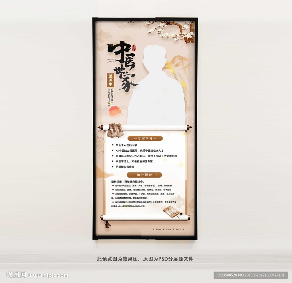 中医专家简介人物海报