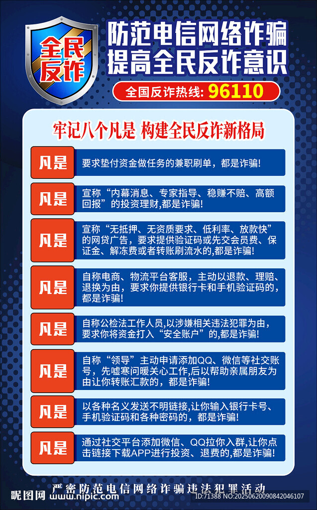 全民反电诈 反诈展板