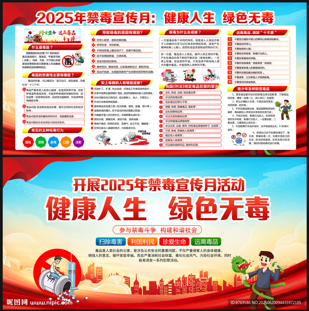 2025年国际禁毒日展板