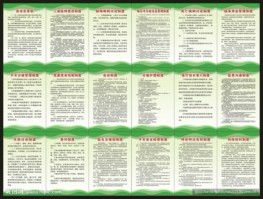 医院18项核心制度