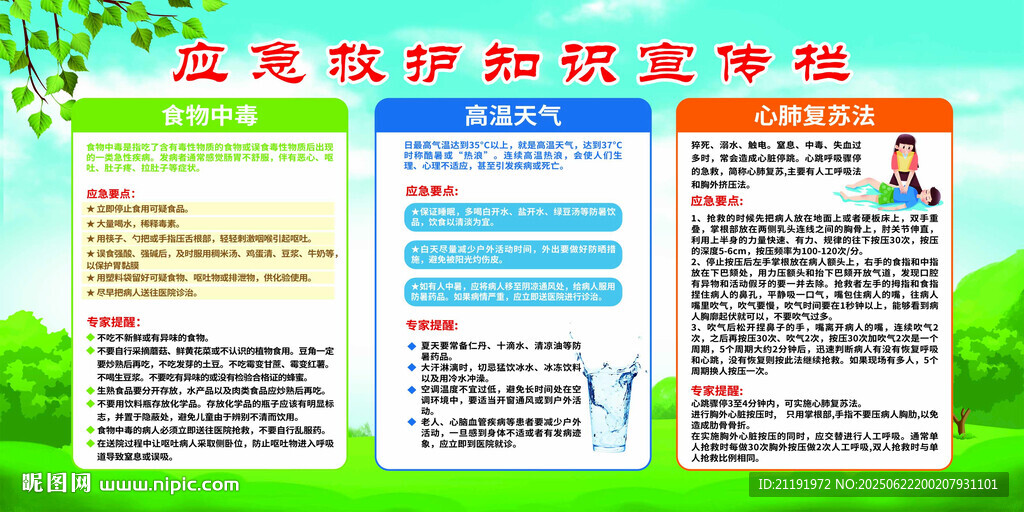 应急救护知识宣传栏