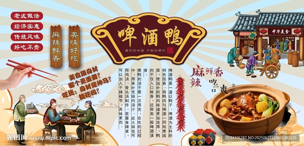 啤酒鸭背景墙