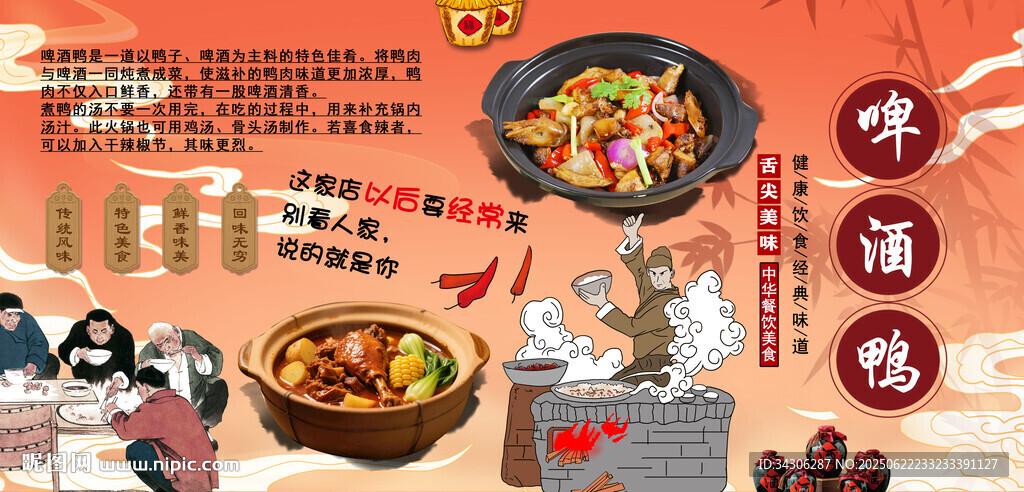 啤酒鸭背景墙