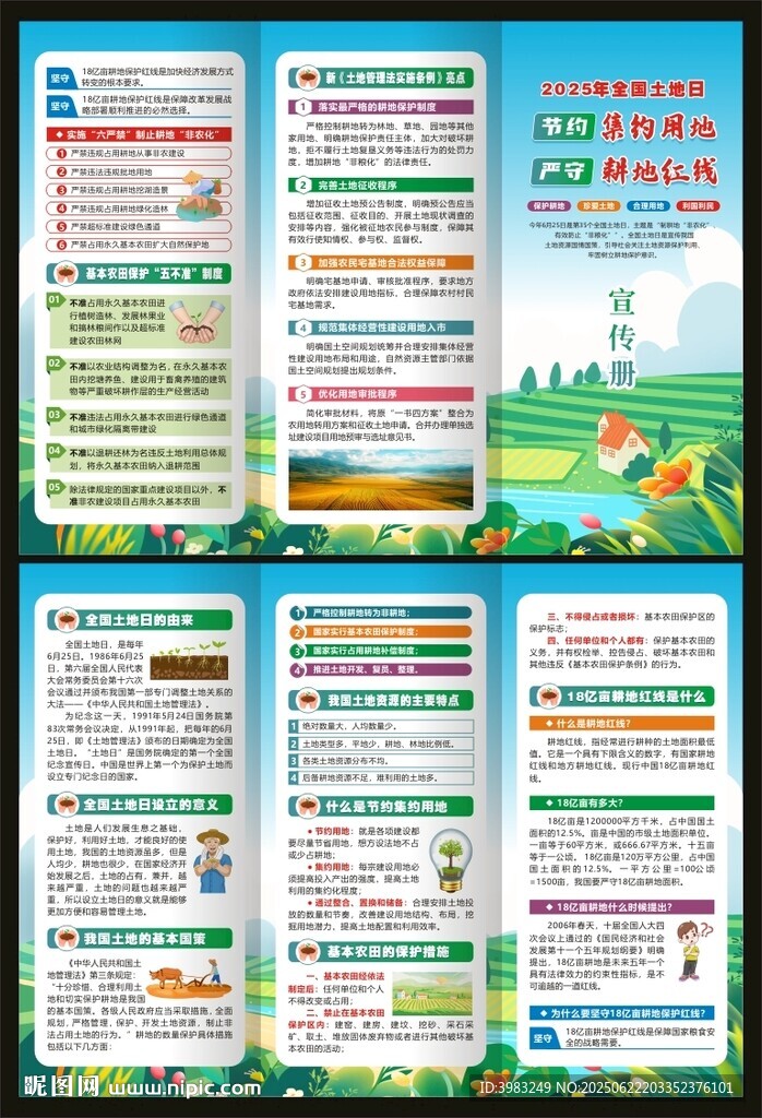 2025年全国土地日三折页
