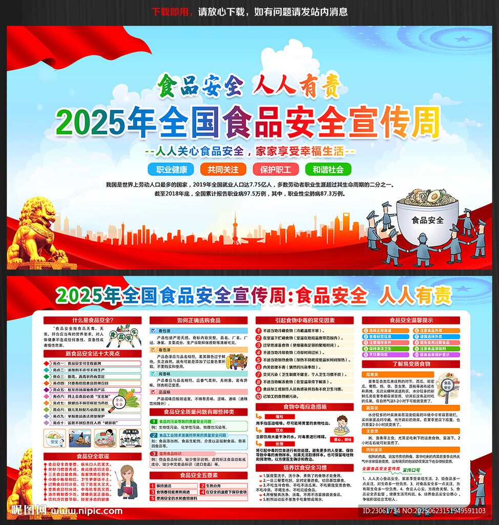 2025全国食品安全宣传周展板