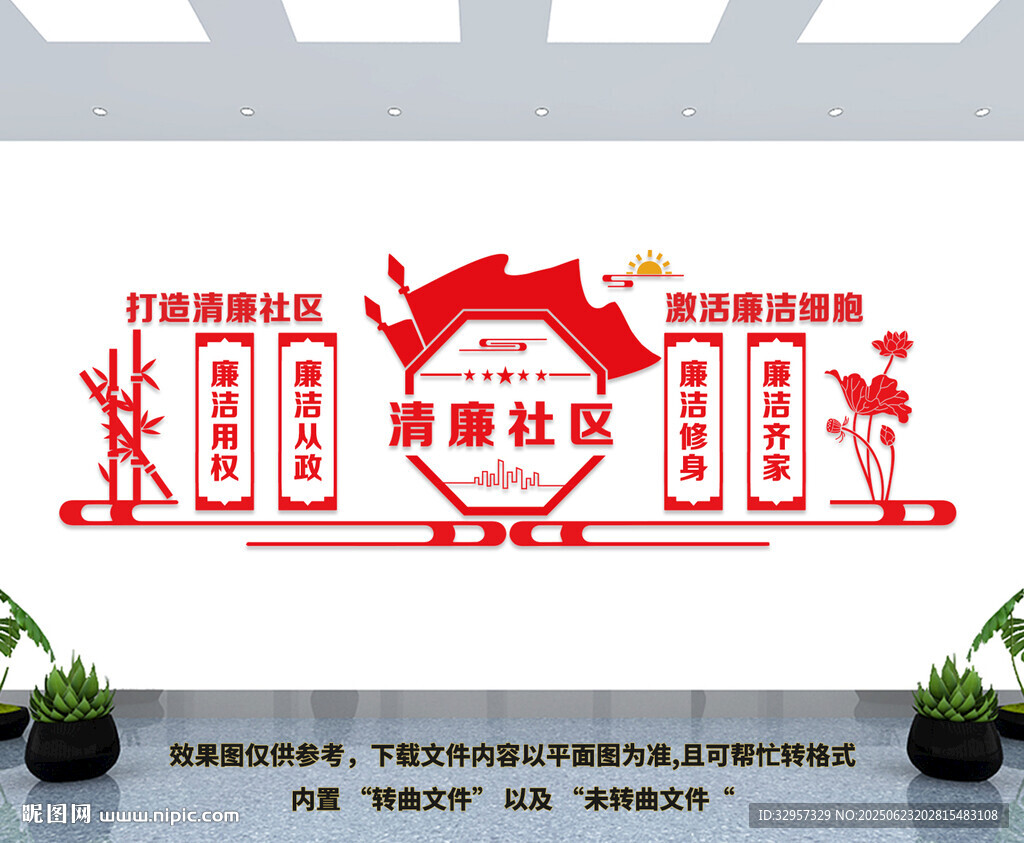 清廉社区文化墙
