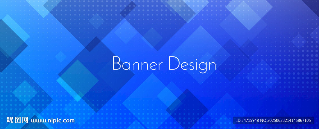 蓝色商务风几何矢量背景图