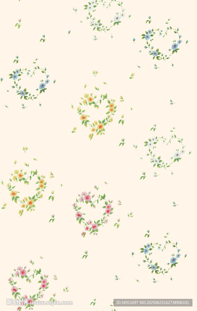 清新花卉图案背景