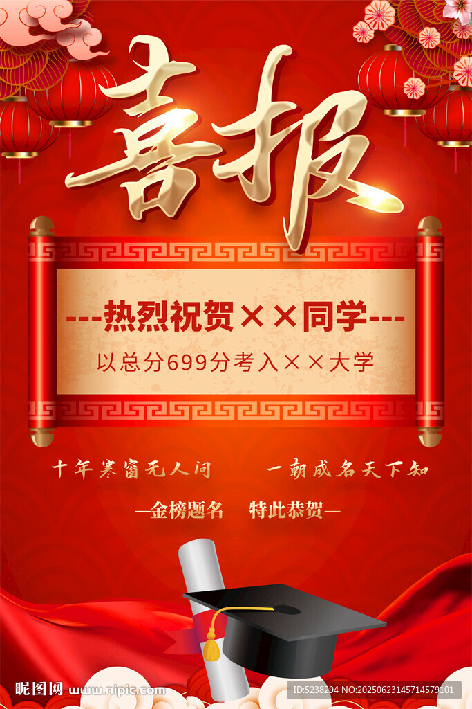 高考喜报海报