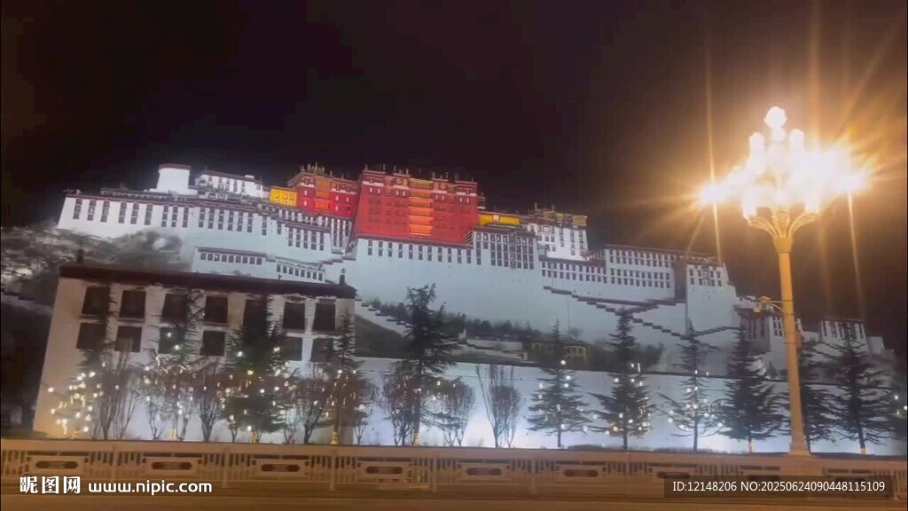 夜幕下的布达拉宫