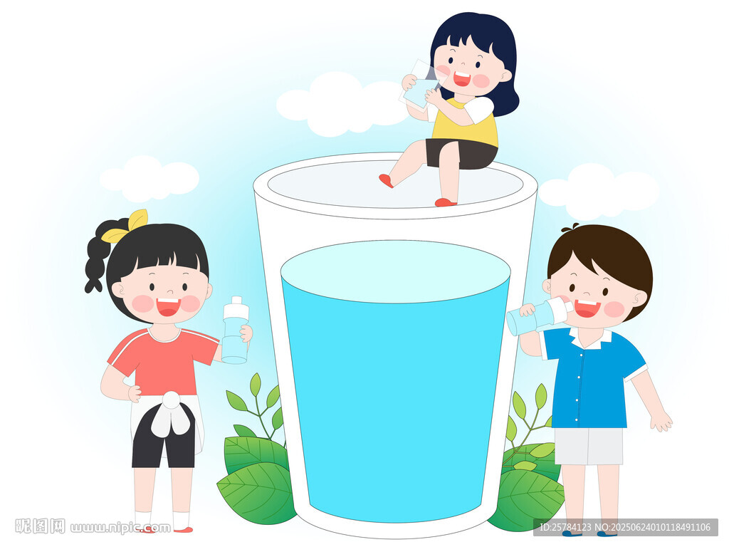 儿童夏天高温天气多喝水防中暑