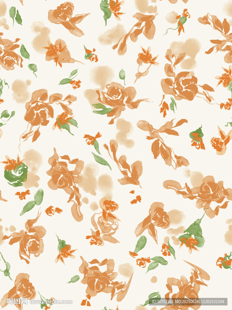 复古花卉图案背景