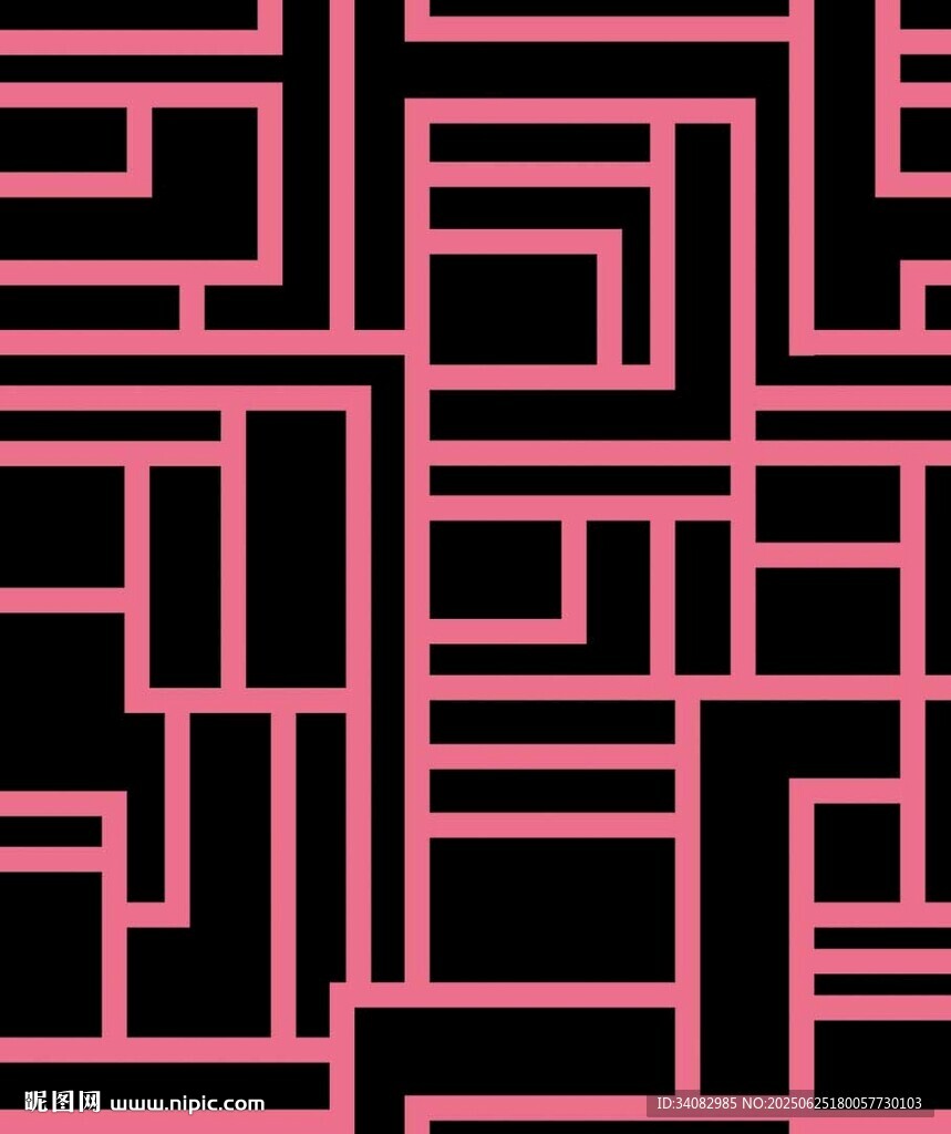 粉色线条构成的几何图案