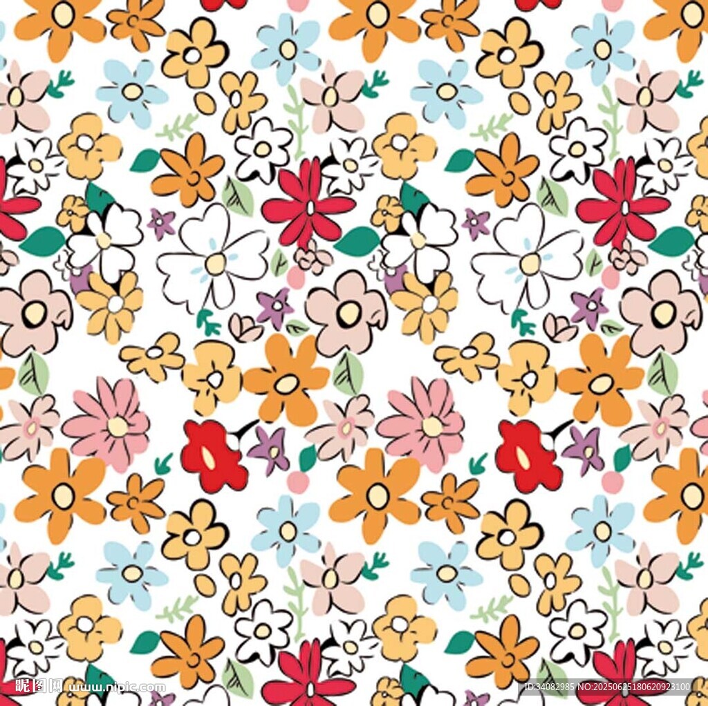 多彩花卉图案背景