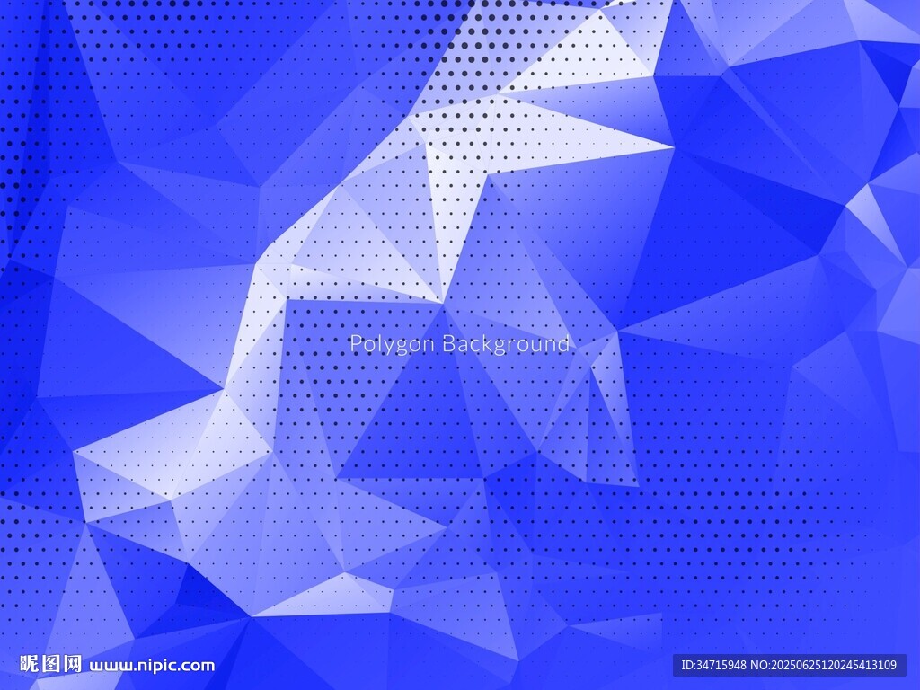蓝色多边形几何抽象矢量背景