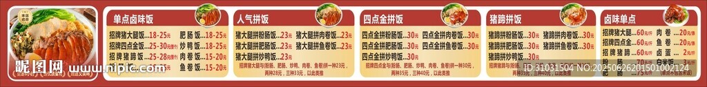 潮汕猪脚饭价目表