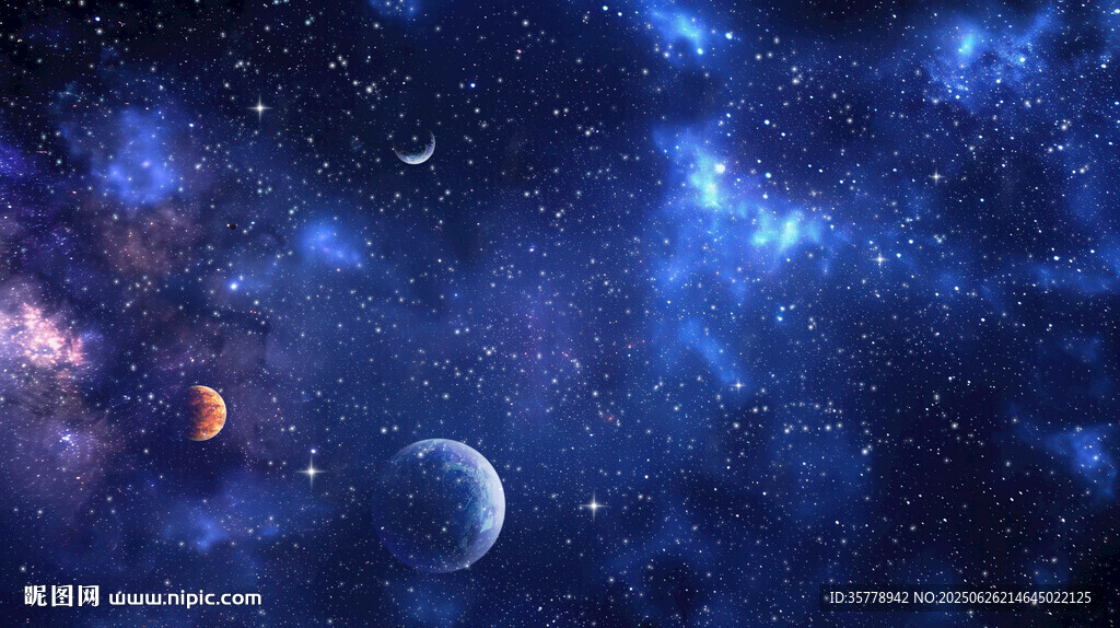 梦幻宙星空背景图
