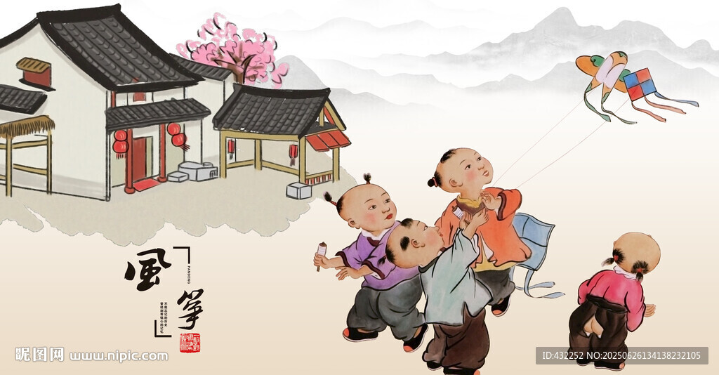 童趣新春图