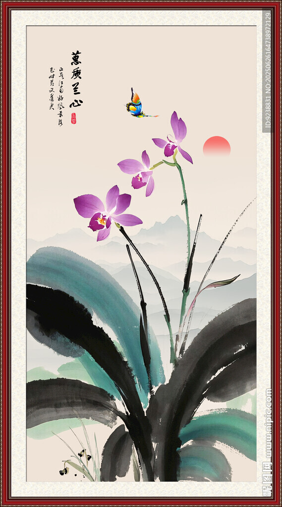 国画兰花