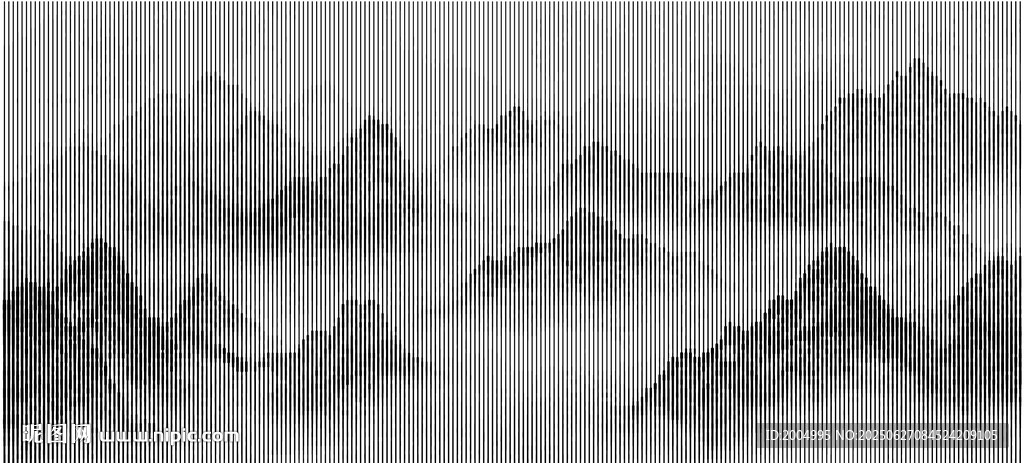 水墨线条山水图