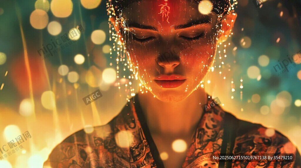 梦幻古风女子散发神秘魅力