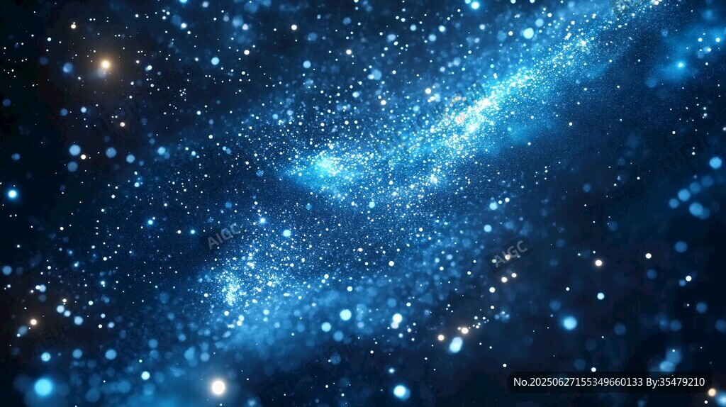 梦幻蓝色星空宇宙景象