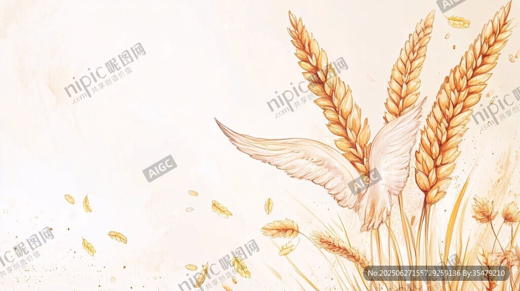 麦间飞鸟绘就田园诗意