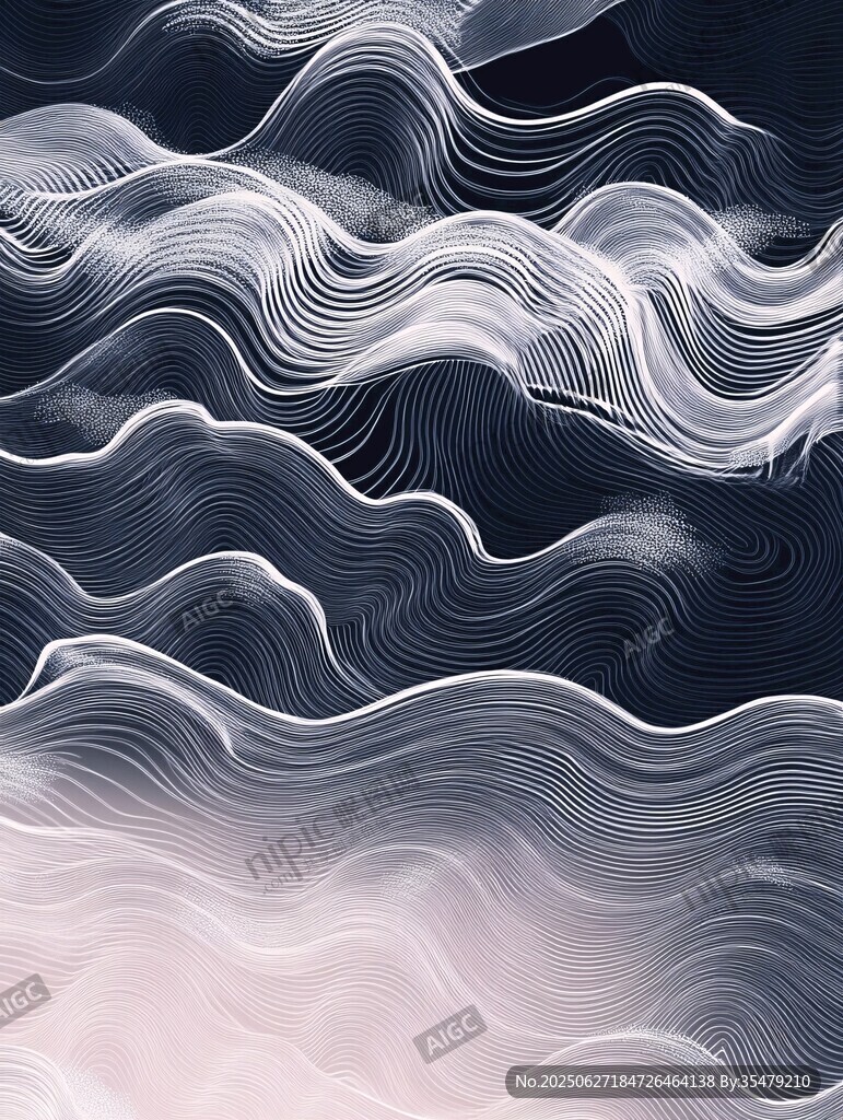 梦幻波纹抽象艺术图案