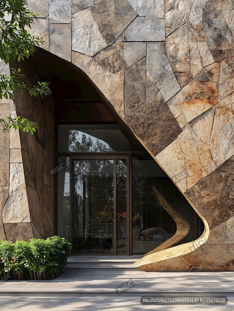 石砌建筑独特入口景观