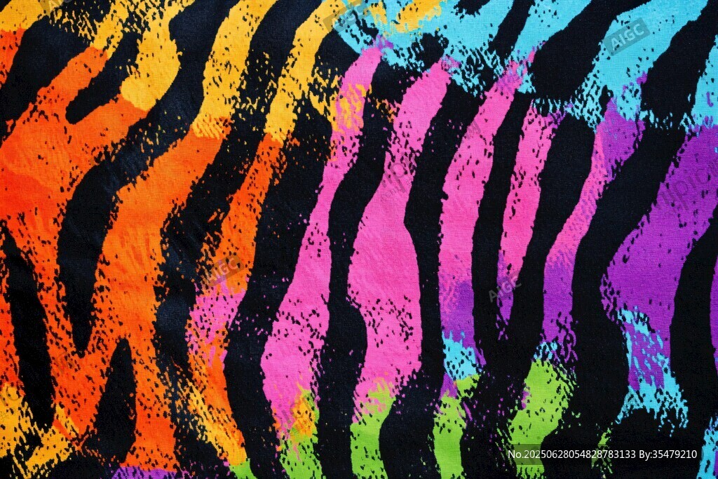 多彩斑马纹图案艺术背景