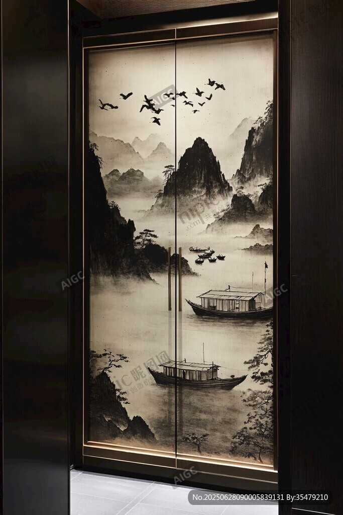 中式山水屏风 雅致意境