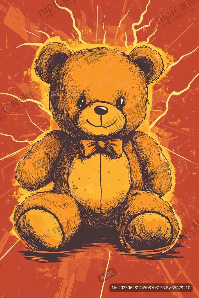 带电的可爱泰迪熊