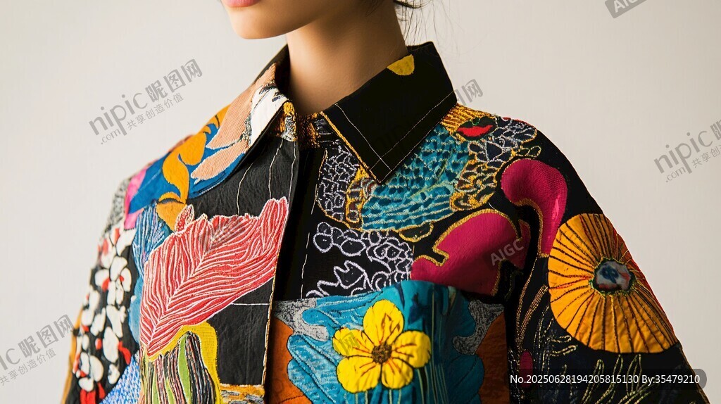 绚丽印花复古风女士上衣