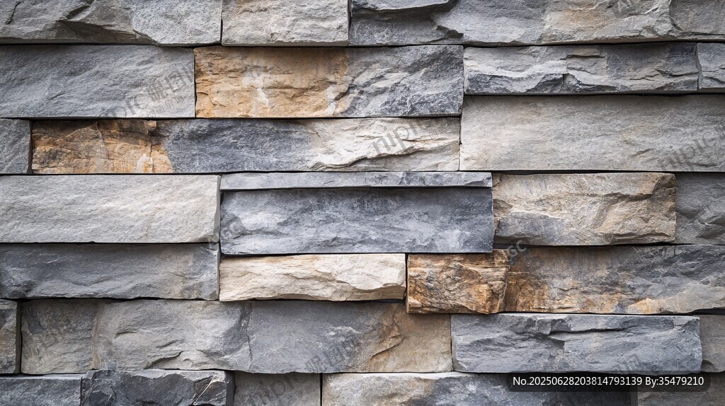 石砌墙面纹理特写