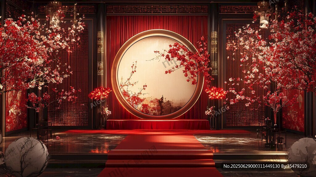 中式典雅婚礼场景布置