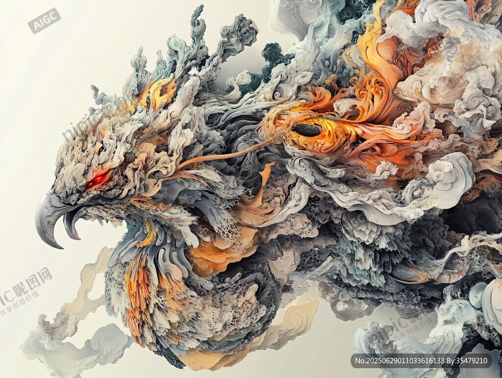 奇幻风暴中的威猛神兽