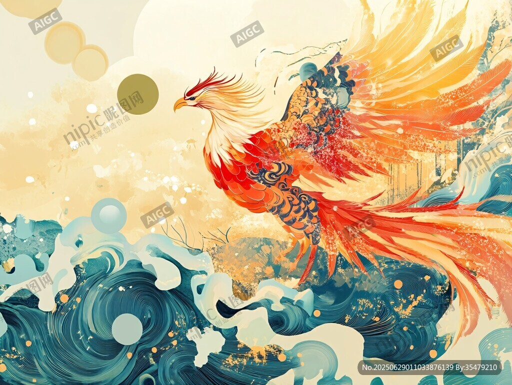 凤凰踏浪图
