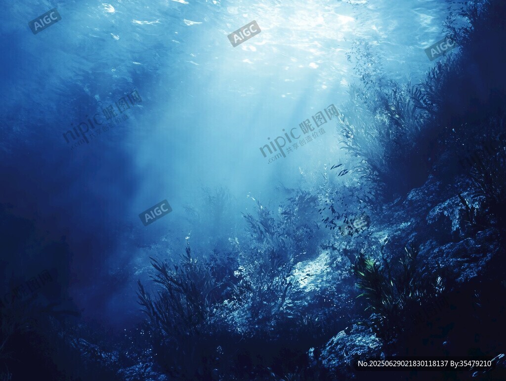 海底阳光照耀的神秘世界
