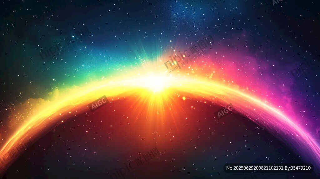 梦幻星空下的绚烂宇宙之光