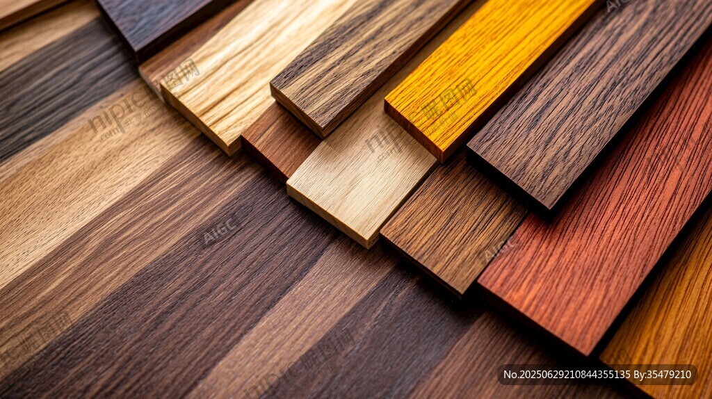 多样实木板材展示