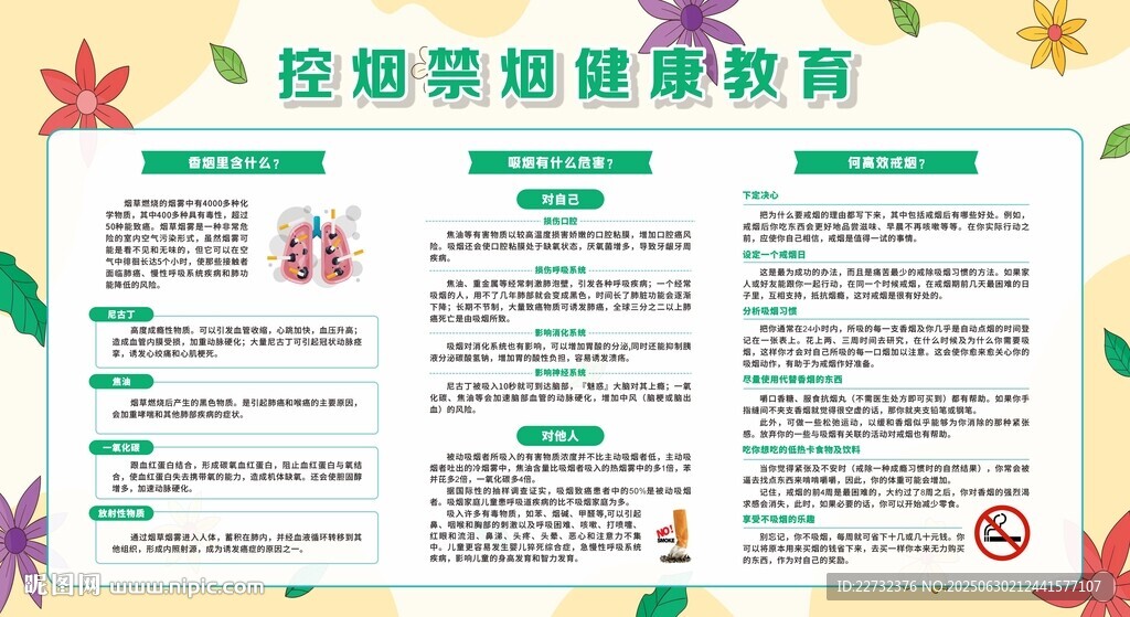 控烟健康教育宣传海报