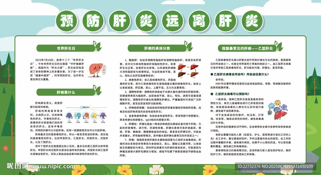 预防肝炎健康知识海报