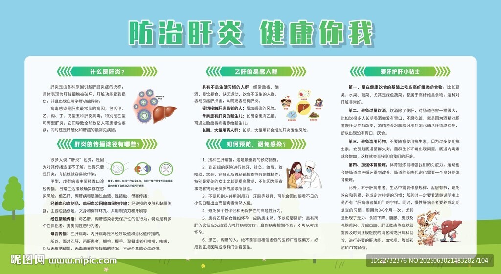 预防肝炎健康知识海报