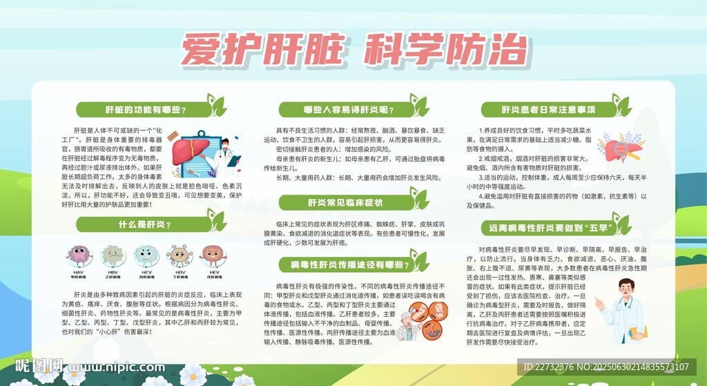 预防肝炎健康知识海报