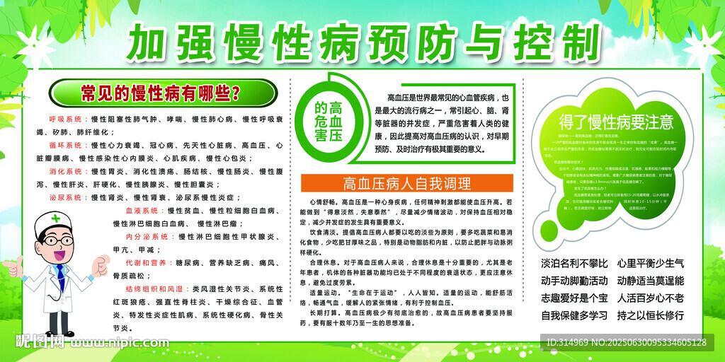 加强慢性病预防与控制