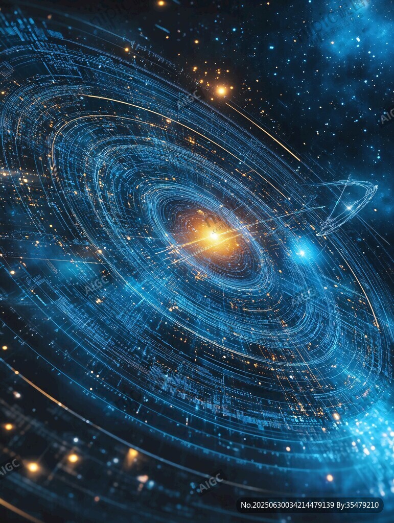 梦幻宇宙星系螺旋图景