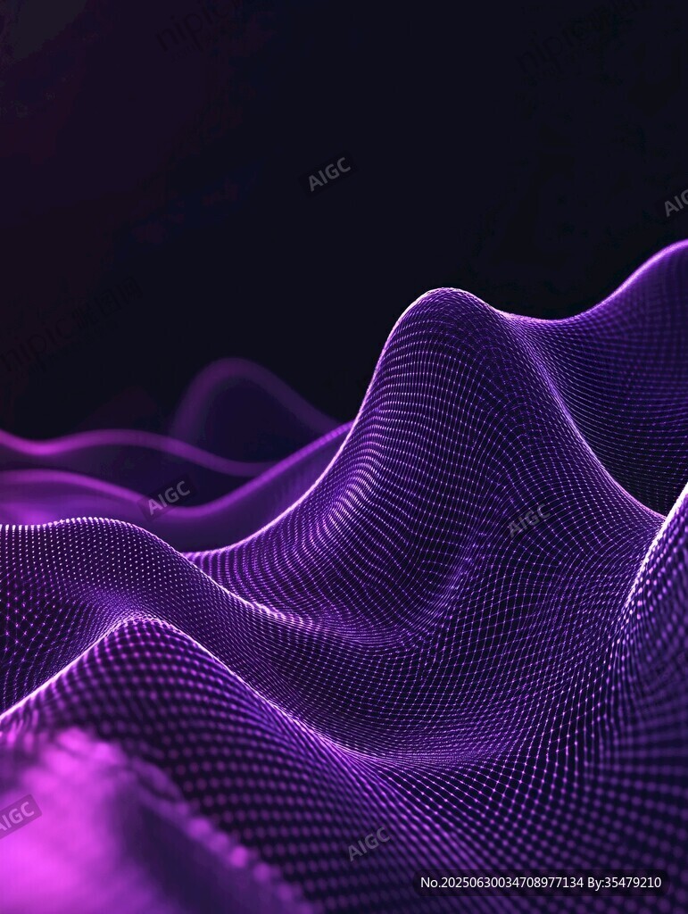 紫色动态网格波浪纹理图